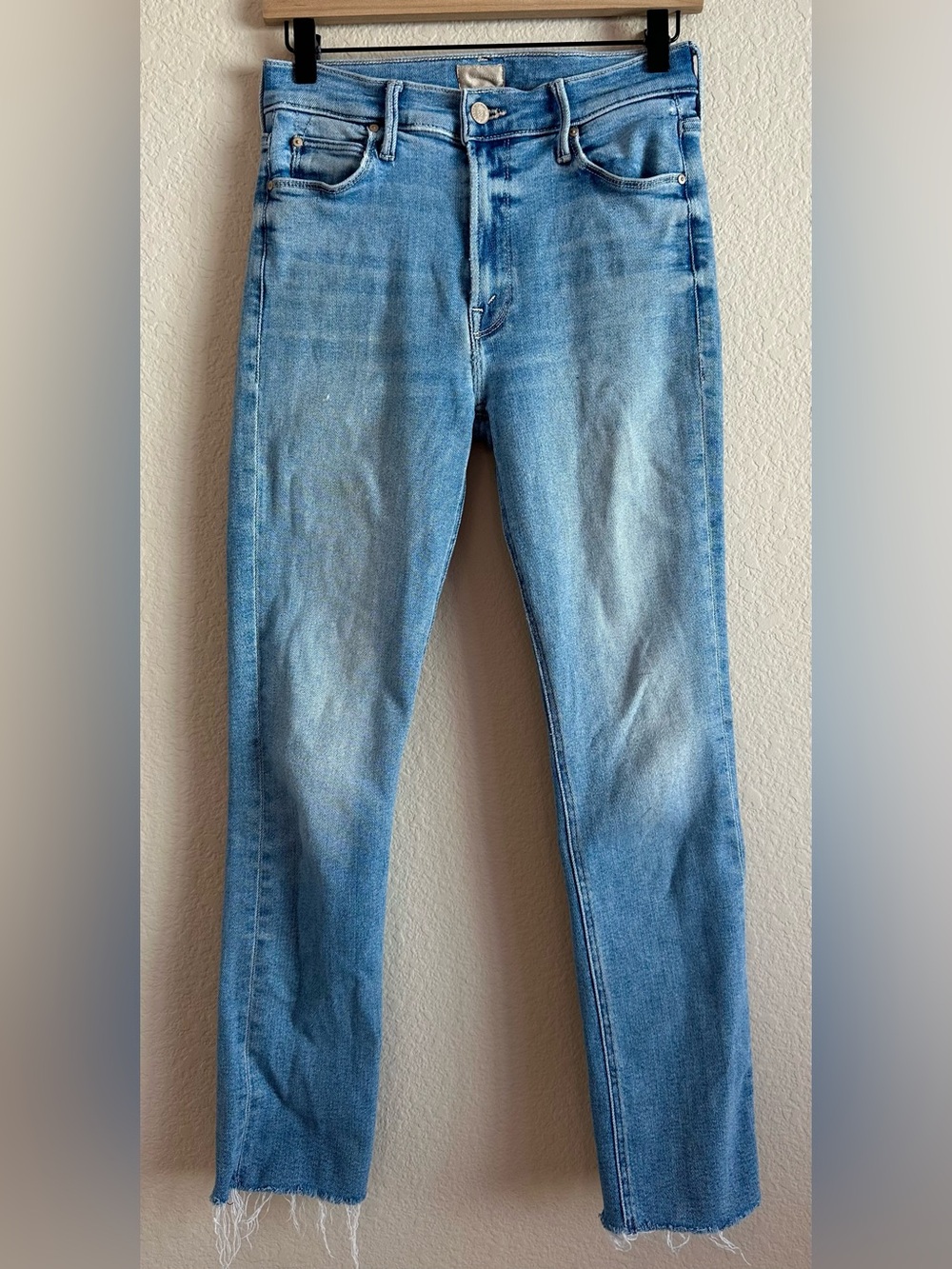 MOTHER Jeans The Mid Rise Dazzler Ankle Fray Size 27 Riding The Cliffside U.S.A.
